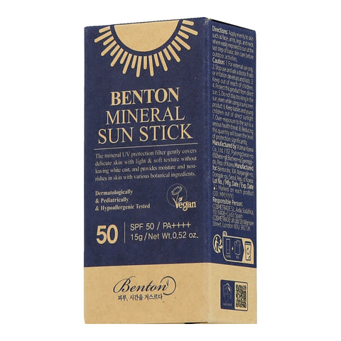Benton Sun Care Mineral Sun Stick SPF 50 PA++++