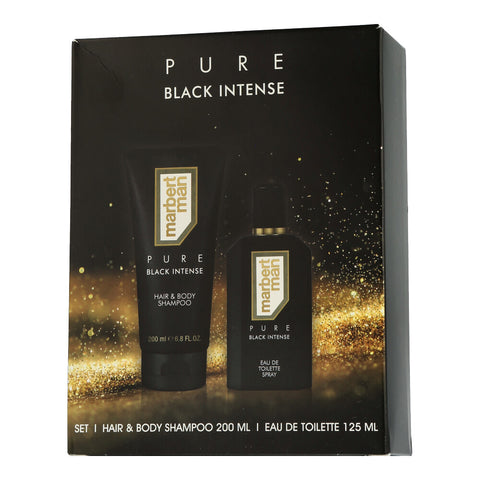 Marbert Man Pure Black Intense Set mit Hair and Body Shampoo