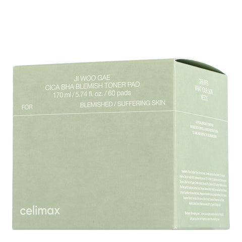 Celimax Ji.Woo.Gae Gae Cica BHA Blemish Toner Pad