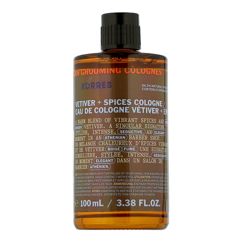 Korres Athenian Grooming Vetiver + Spices Eau de Cologne