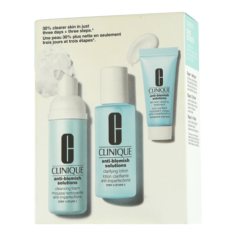 Clinique Anti-Blemish Solutions Set mit Cleansing Foam, Lotion & Treatment