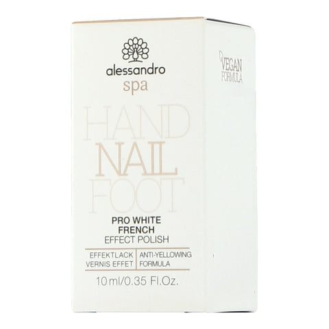 Alessandro Spa Nail Hand Foot Pro White French Effect Polish