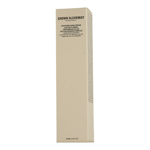 Grown Alchemist Hand Soothing Hand Cream Cactus Flower, Cedarwood Atlas, Tri-Hyaluronan Complex
