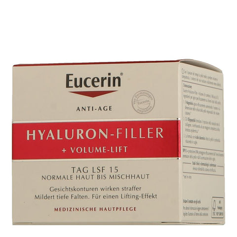 Eucerin Hyaluron-Filler + Volume-Lift Tag LSF 15 normale Haut bis Mischhaut