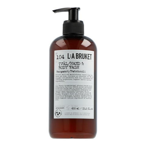 L:A BRUKET Cleansing 104 Hand & Body Wash Bergamot/Patchouli
