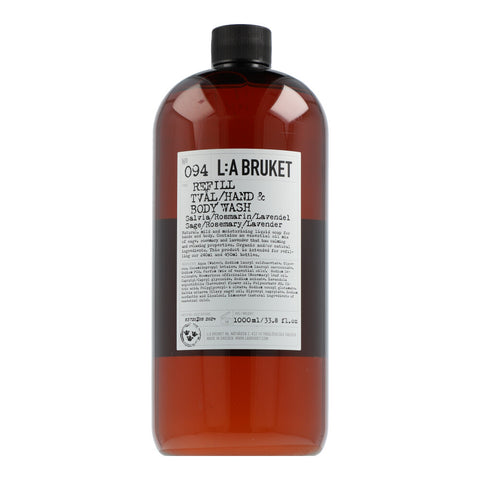 L:A BRUKET Cleansing 094 Refill Hand & Body Wash Sage/Rosemary/Lavender