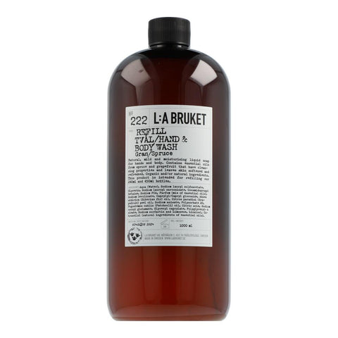L:A BRUKET Cleansing 222 Refill Hand & Body Wash Spruce