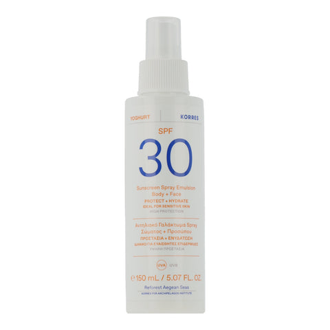 Korres Sun Care Yoghurt Sunscreen Spray Emulsion Body & Face SPF 30