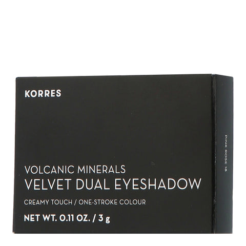 Korres Volcanic Minerals Velvet Dual Eyeshadow Palette Pink Rose 18