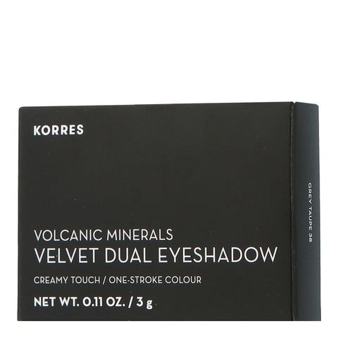 Korres Volcanic Minerals Velvet Dual Eyeshadow Palette Grey Taupe 38