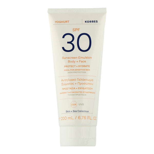 Korres Sun Care Yoghurt Sunscreen Emulsion Body & Face SPF 30
