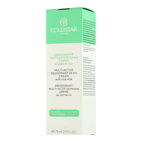 Collistar Multi-Active Deodorant 24hrs Cream with Rice Milk