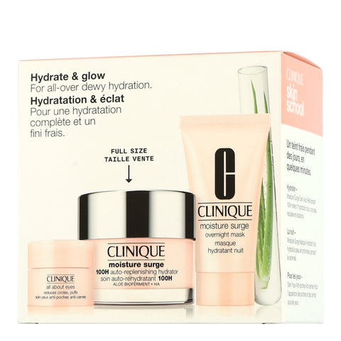 Clinique Moisture Surge Set mit 100H Auto-Replenishing Hydrator, Overnight Mask & All About Eyes