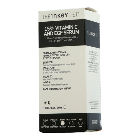 The Inkey List Face Care 15% Vitamin C + EGF Serum