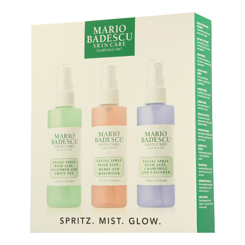 Mario Badescu Facial Sprays Spritz. Mist. Glow. Set