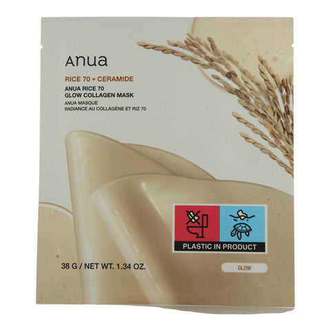 Anua Rice 70+ Ceramide Glow Collagen Mask